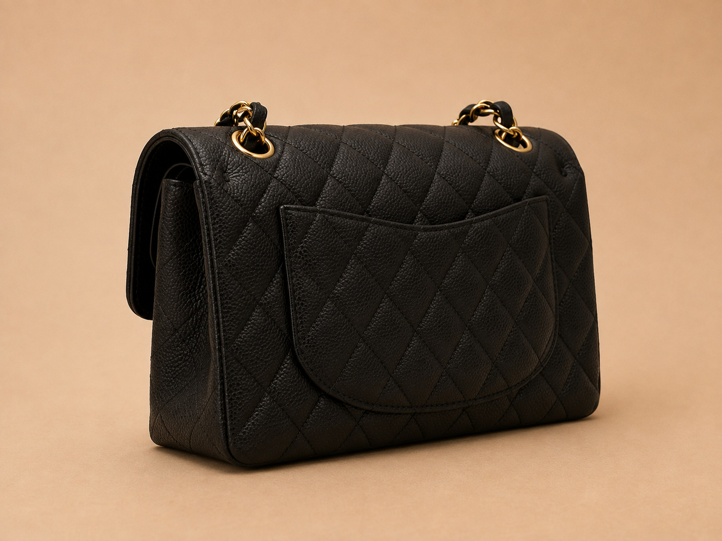 ChaneI - Double Flap Medium Zwart/Goud