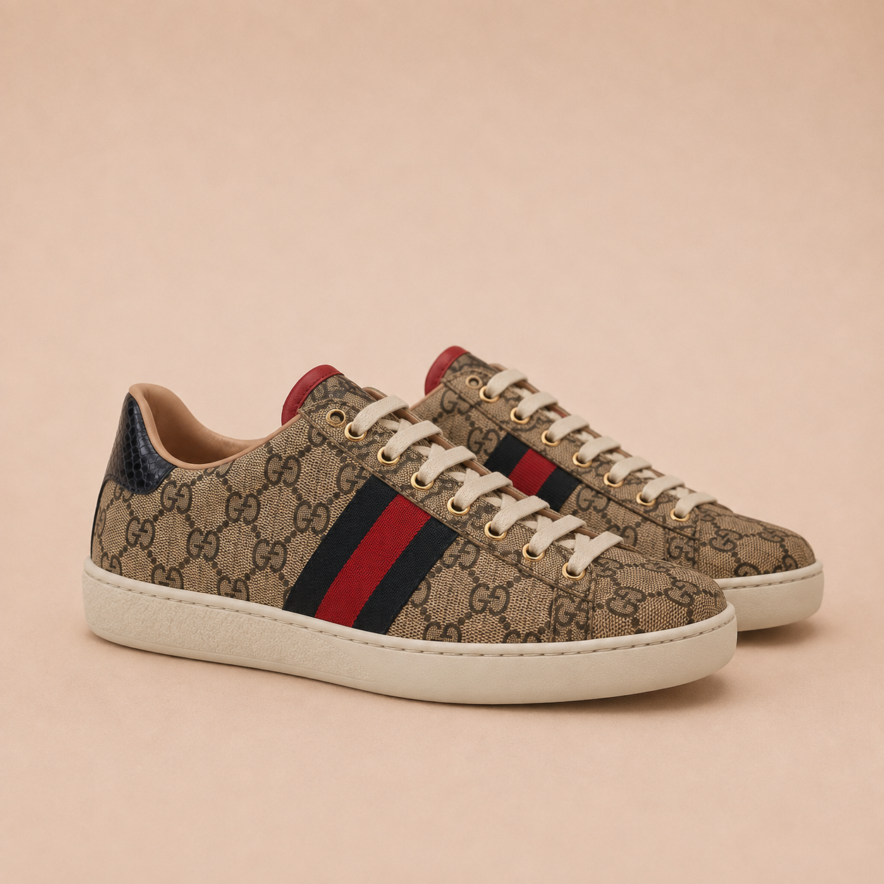 Gucci - Web Sneaker Vintage Bruin