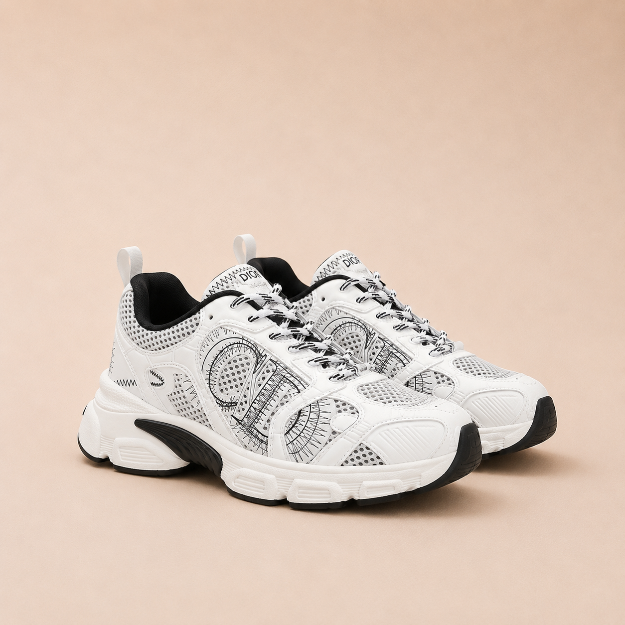 Dior - Mesh Runner Wit Zwart
