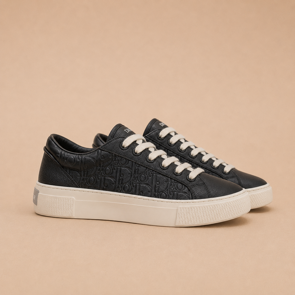 Dior - Leren Plateausneaker Zwart