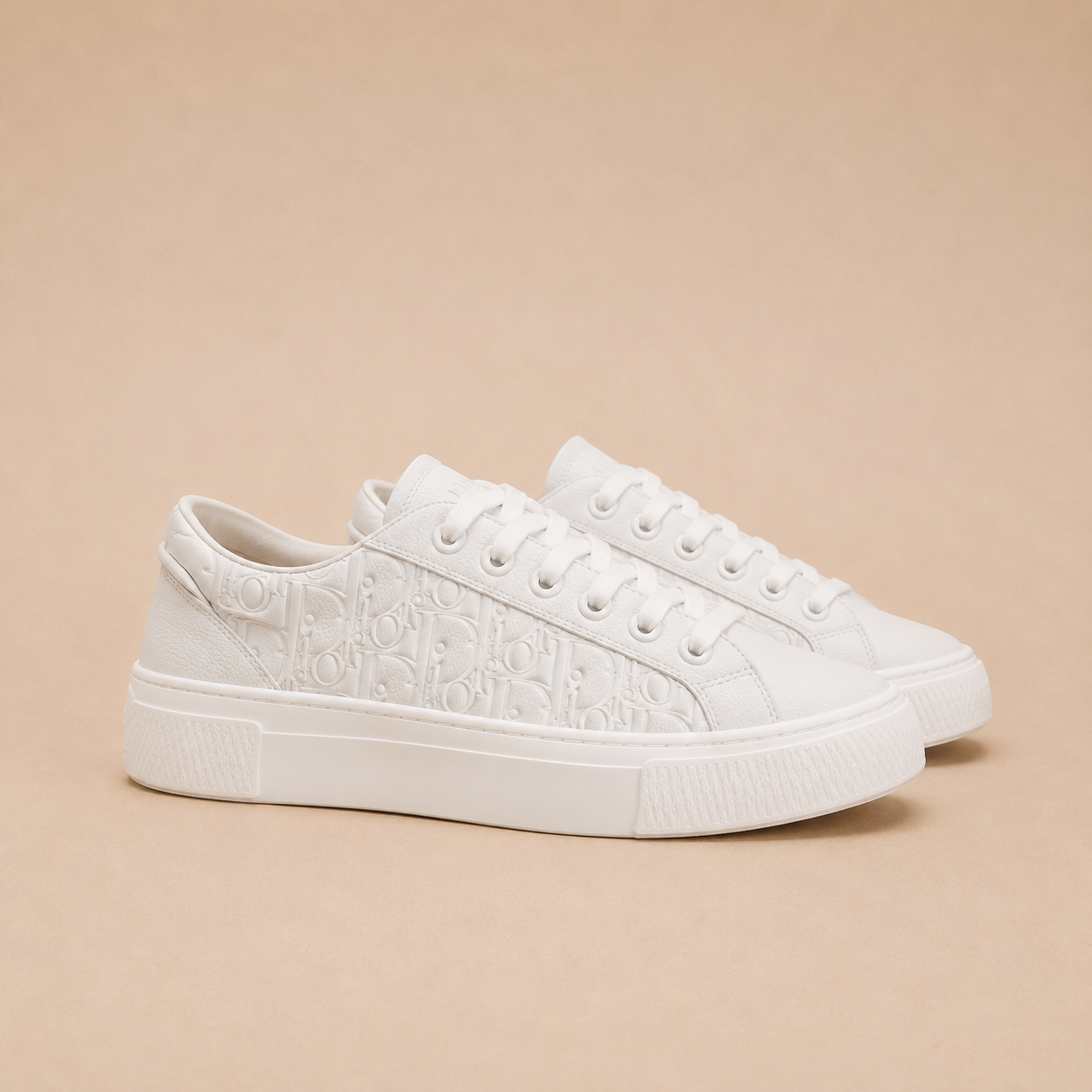 Dior - Leren Plateausneaker Wit